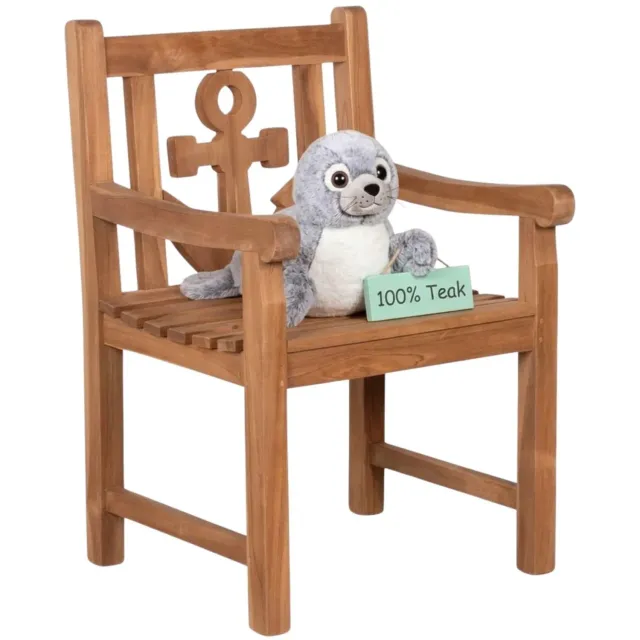 MR.DEKO Anker Gartensessel Teak 60 cm wetterfest