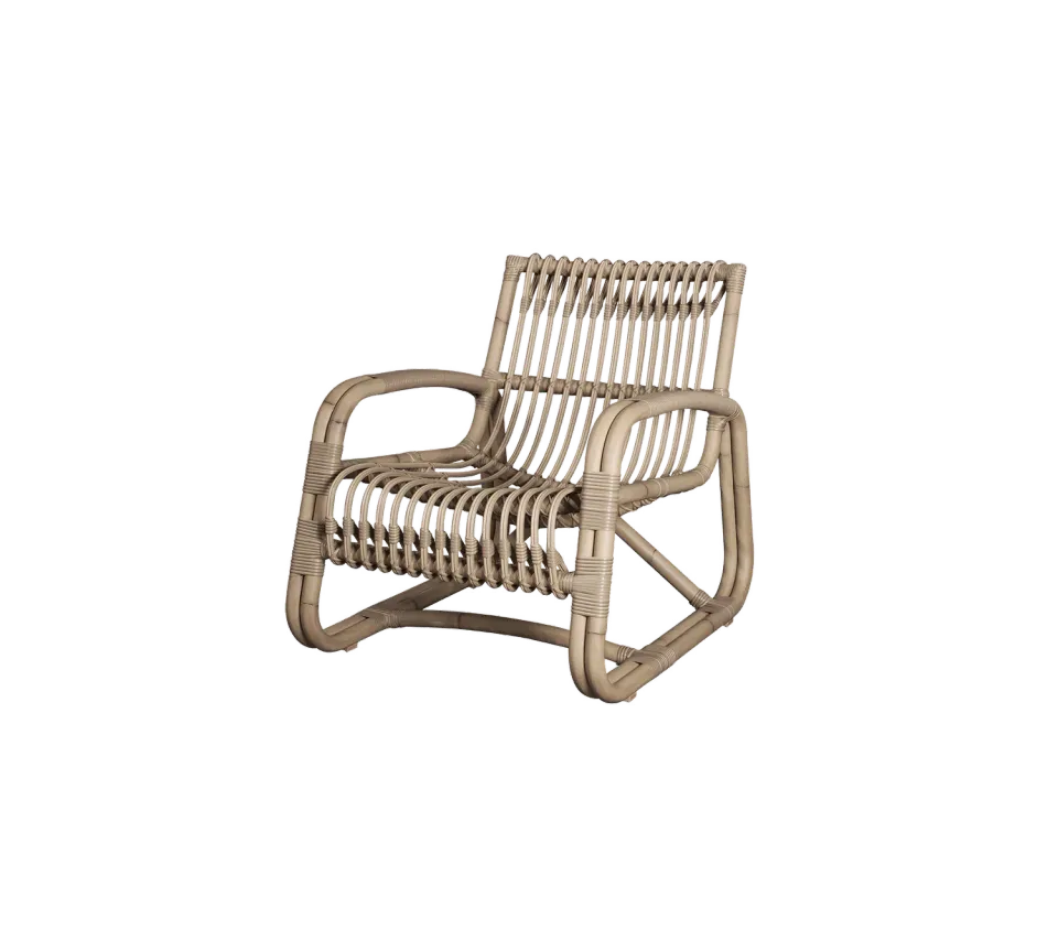Cane-line Curve Loungesessel Lava Grey Aluminium
