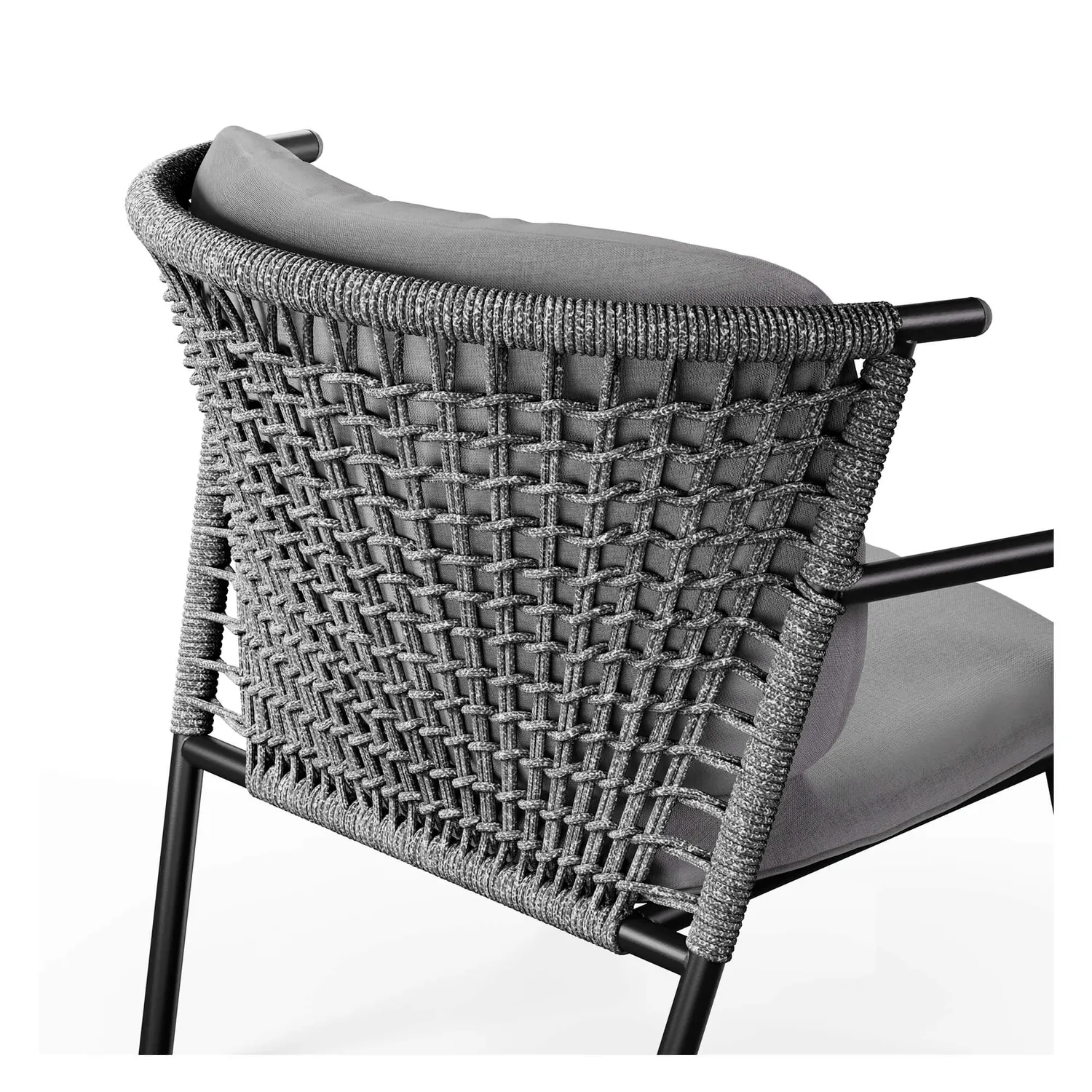 Emu Nef Sillón con respaldo bajo Aluminium-Sessel