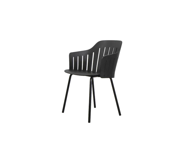 Cane-line Choice Stuhl 4 Beine Schwarz recycelt