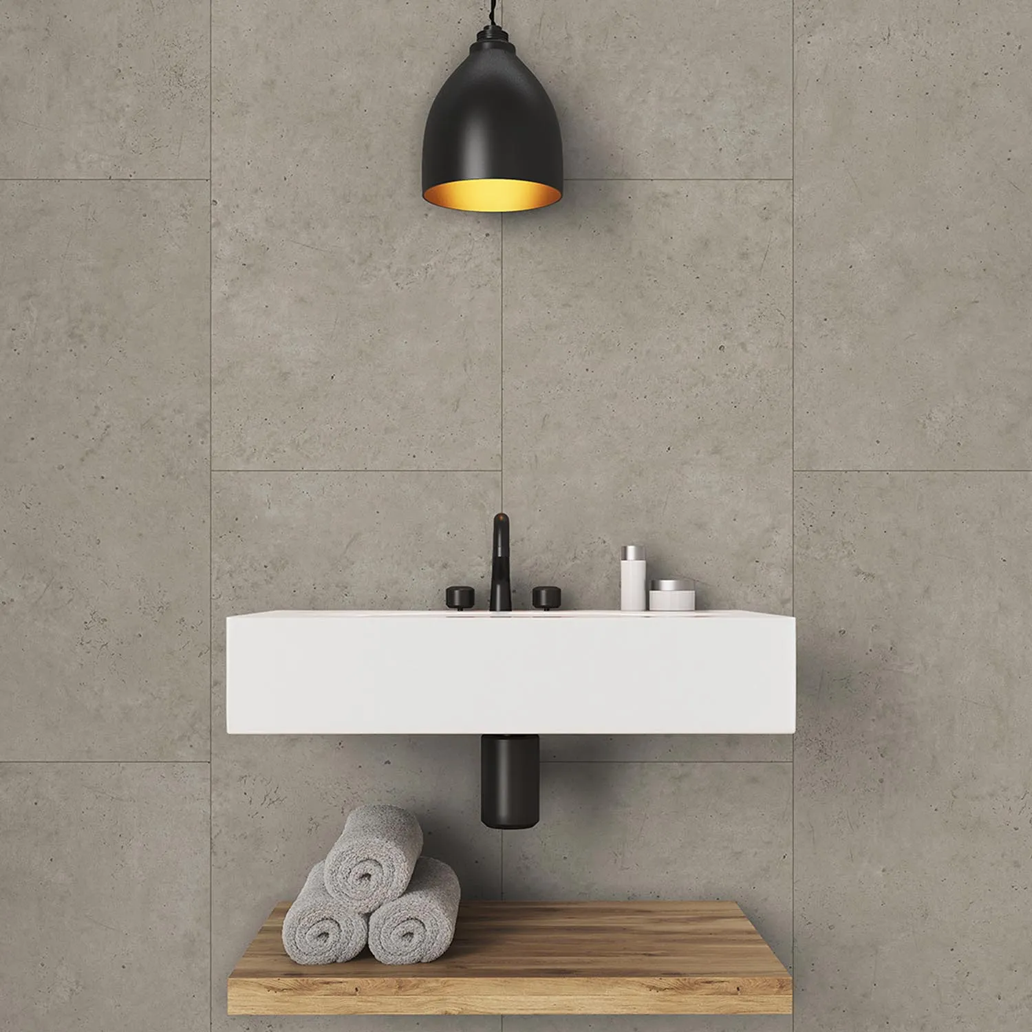 Grosfillex Gx Wall+ Concrete Wandpaneele Grau Beton