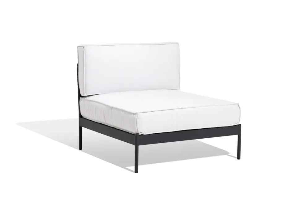 Skargaarden Lidö Sofa Mittelteil Outdoor-Sofa Aluminium