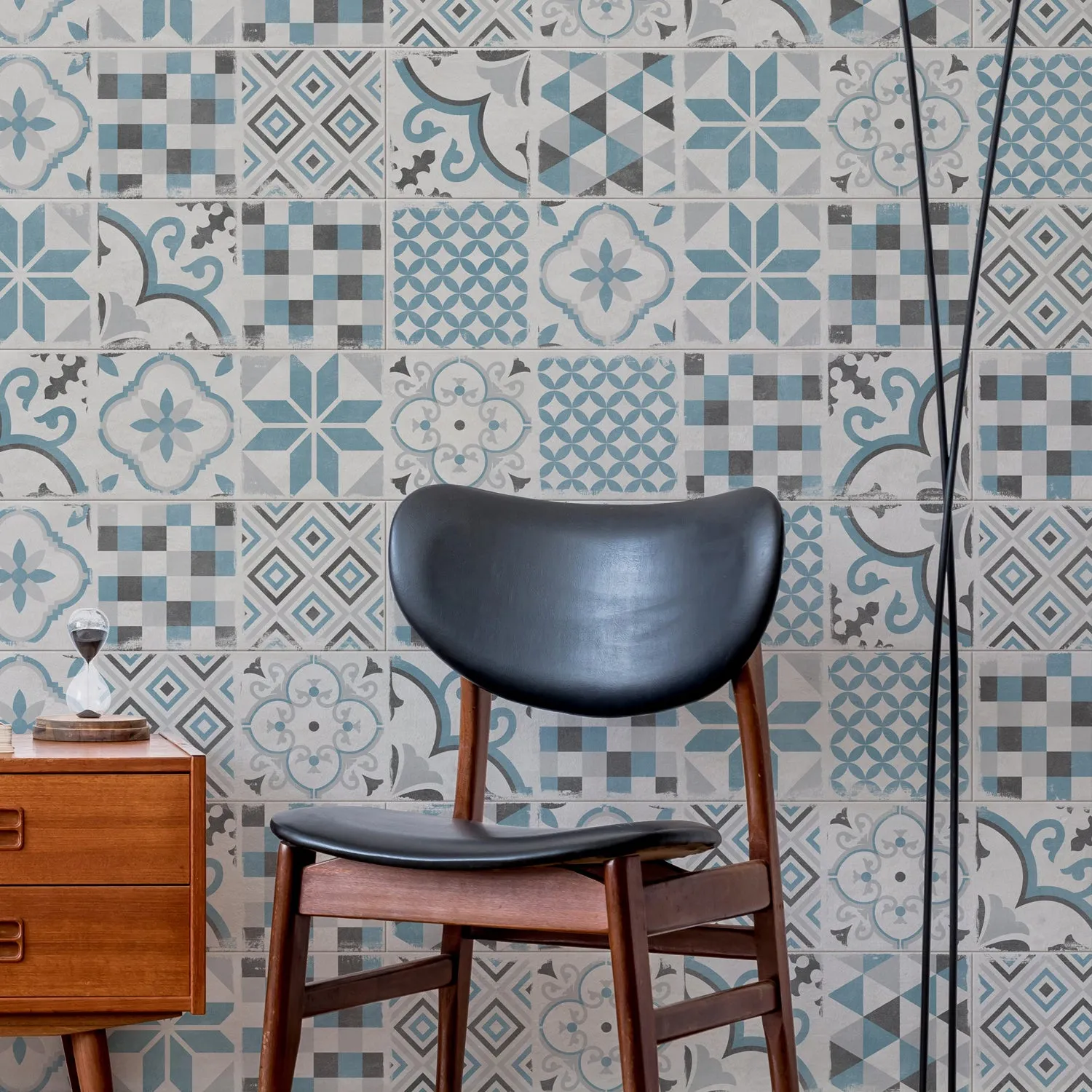 Grosfillex Accent Andaluz Blue Wandpaneel Grau-Blau Beton