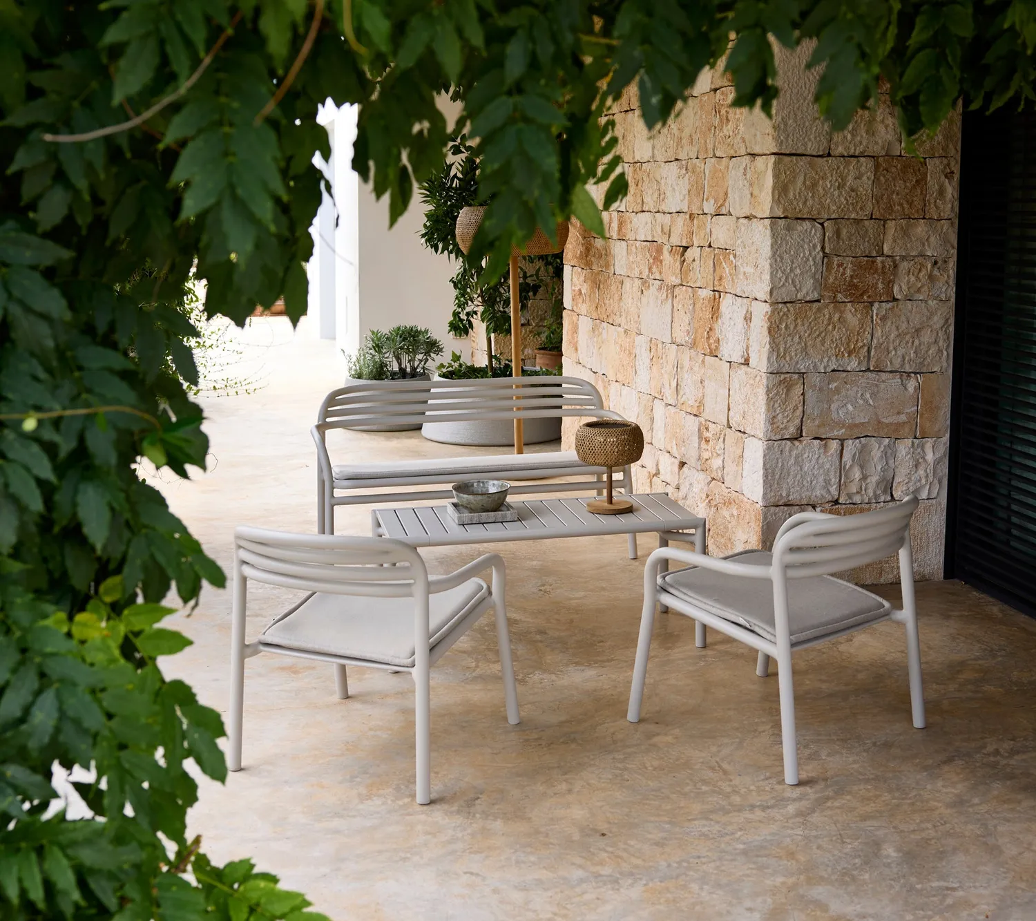 Cane-line Bliss Sofa Aluminium Sand stapelbar Outdoor
