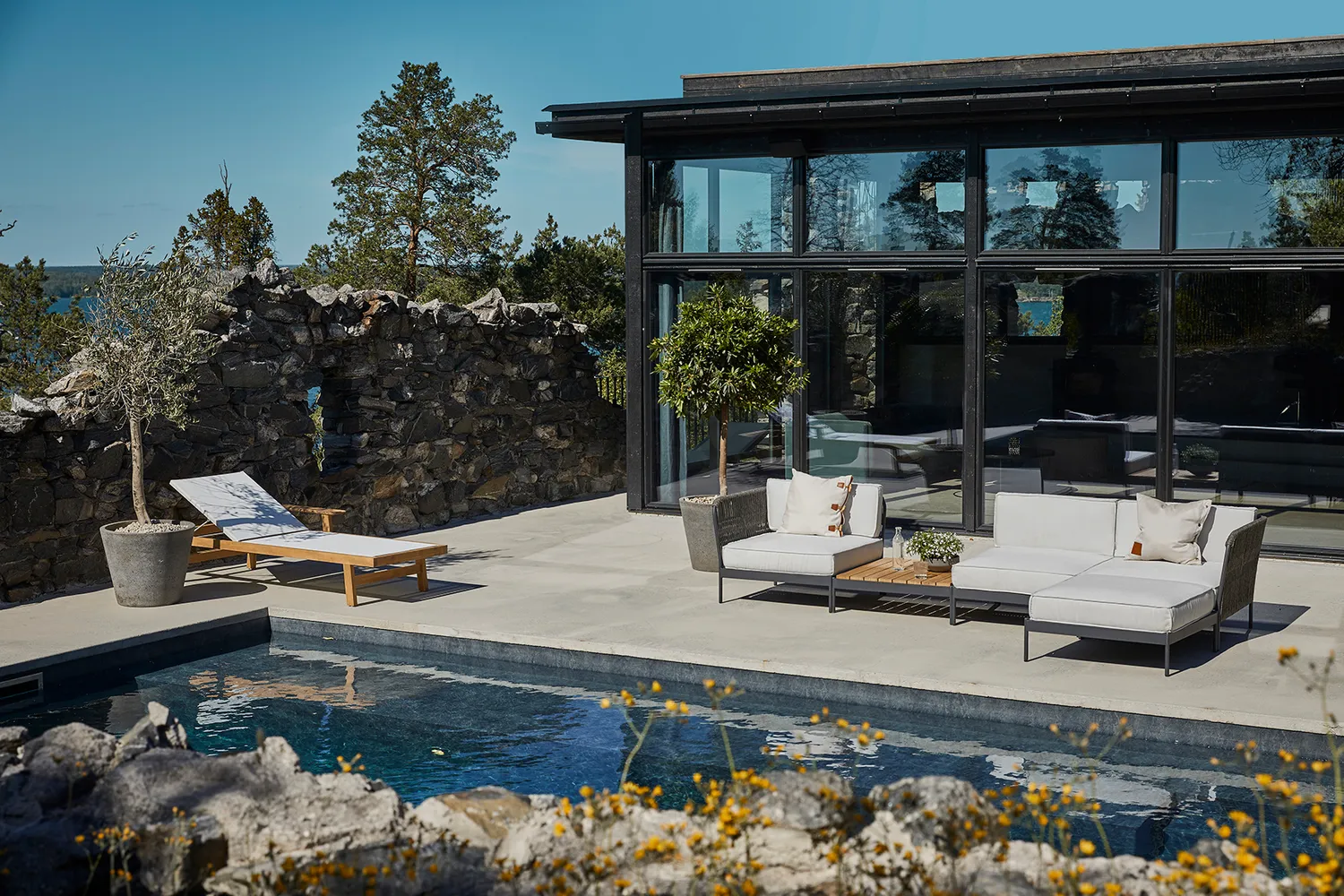 Skargaarden Lidö Tisch Gartentisch Aluminium Lounge