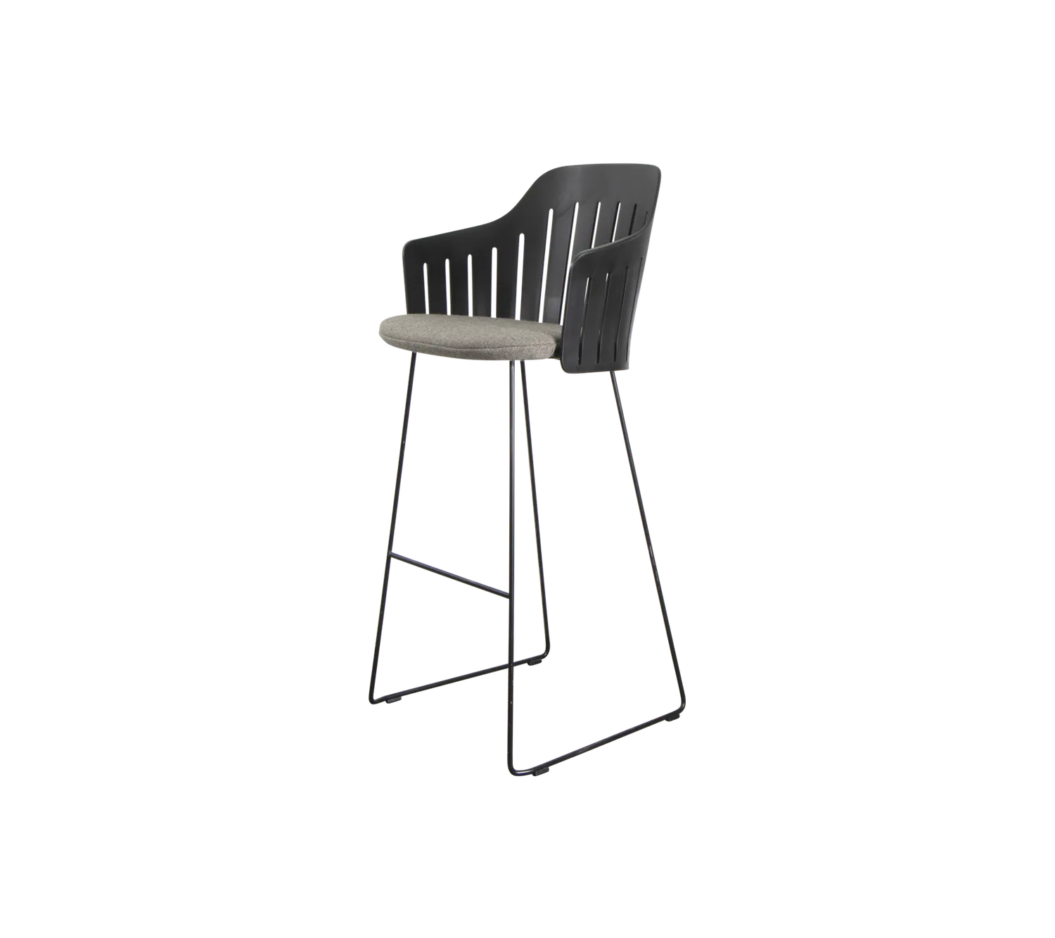 Cane-line Choice Barstuhl schwarzes Polypropylen Stahl Indoor