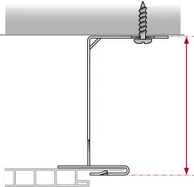Grosfillex Befestigungsclip Metall Aluminium Decke