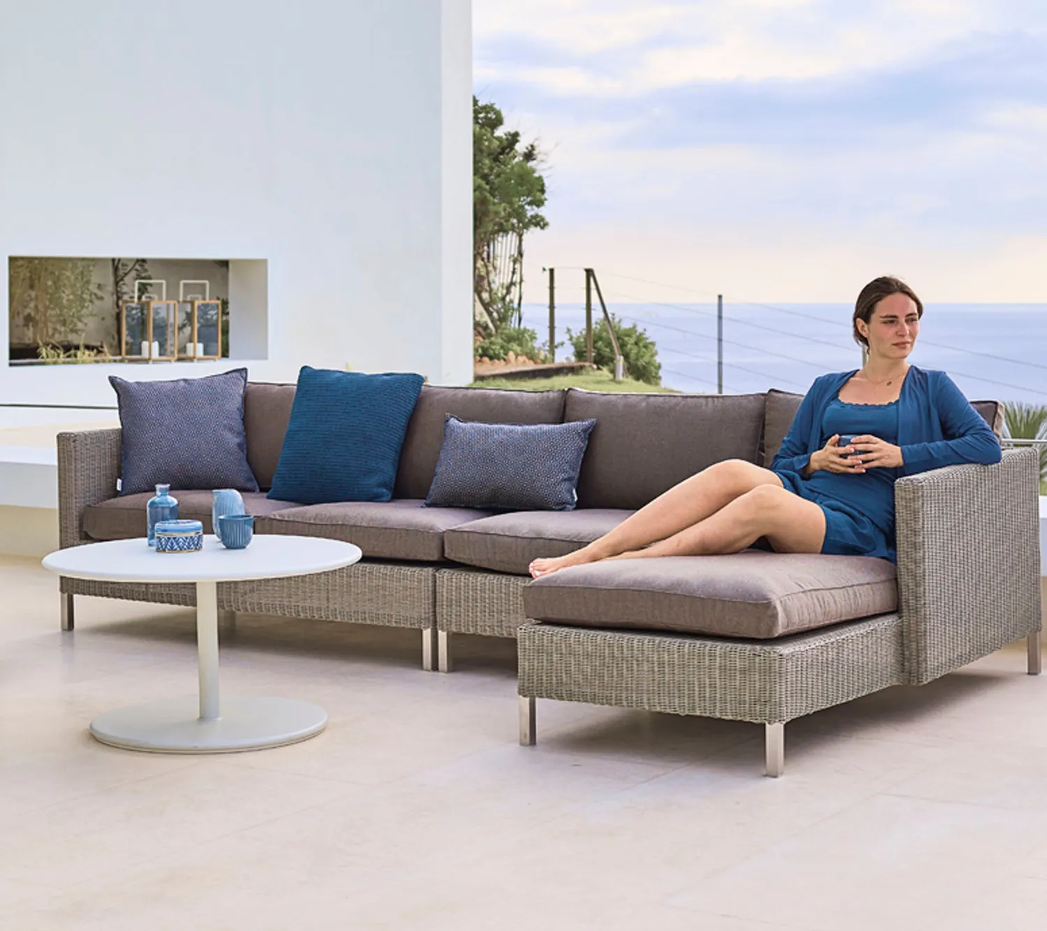 Cane-line Connect Chaiselongue Kissen Weiß