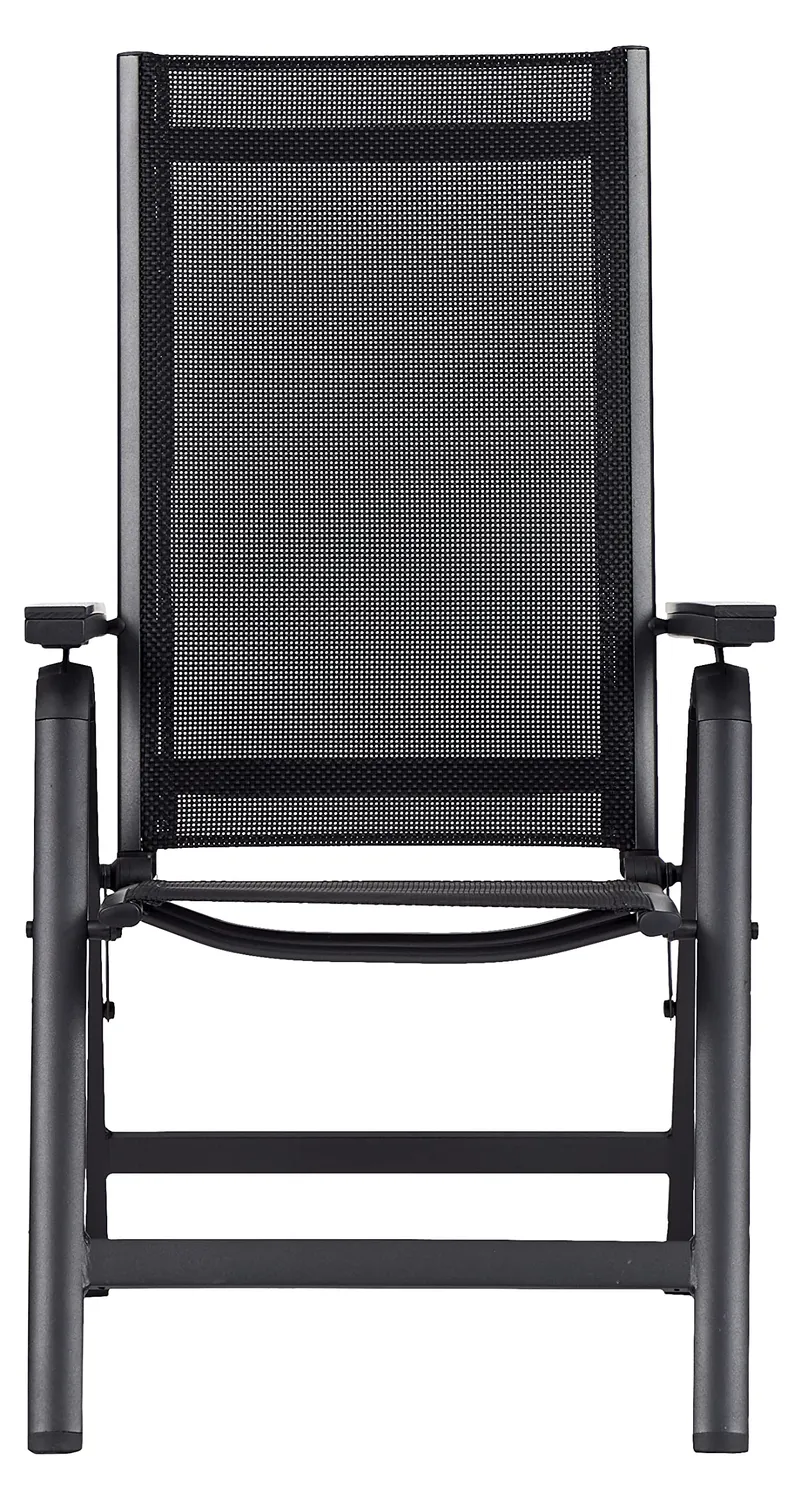 Envy Gartenmöbel-Set für 4 Personen Gartentisch Textilene schwarz
