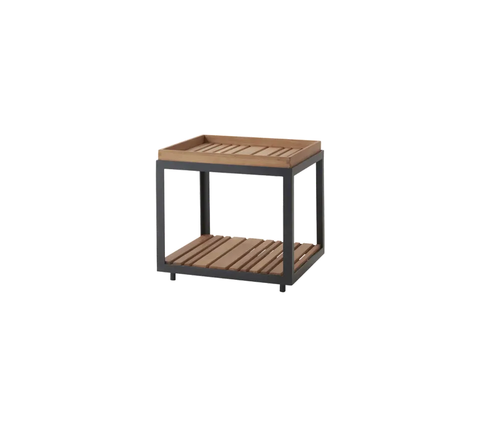 Cane-line Level Couchtisch Klein Teak Lavagrau wetterfest