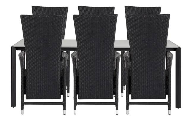 Envy Gartenmöbel-Set für 6 Personen Gartentisch 200 cm Betonoptik