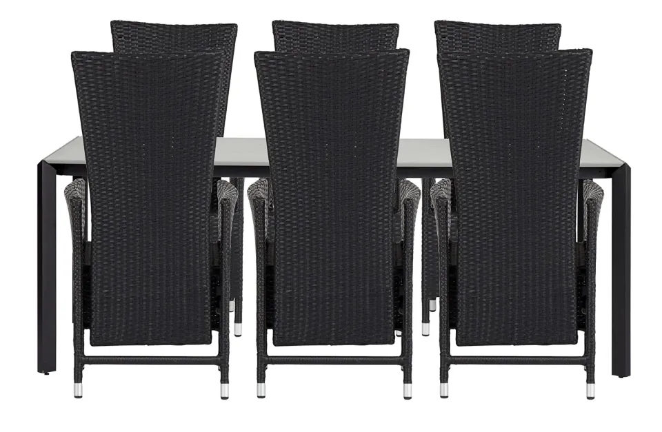 Envy Gartenmöbel-Set für 6 Personen Gartentisch 200 cm Betonoptik