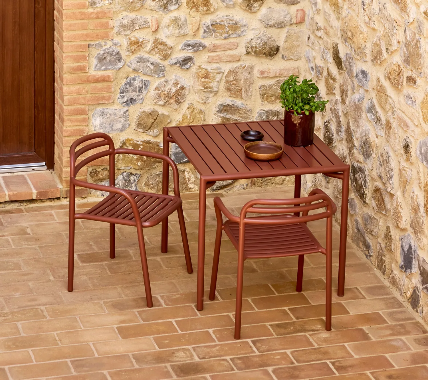 Cane-line Bliss Esstisch 80x80 Sand Aluminium Outdoor
