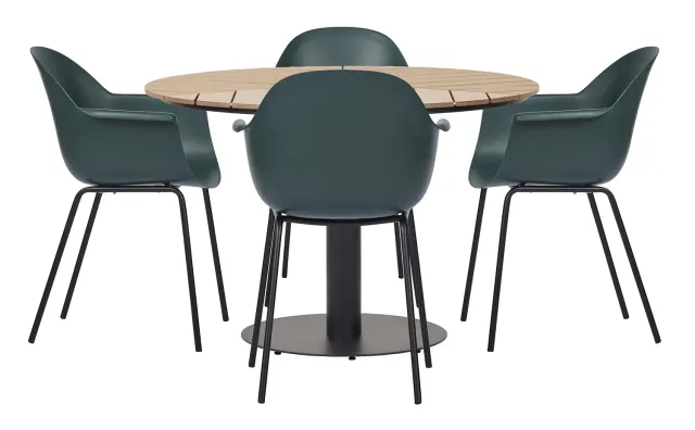 Envy Gartenmöbel-Set für 4 Personen Gartentisch Ocean-Kunststoff Grün