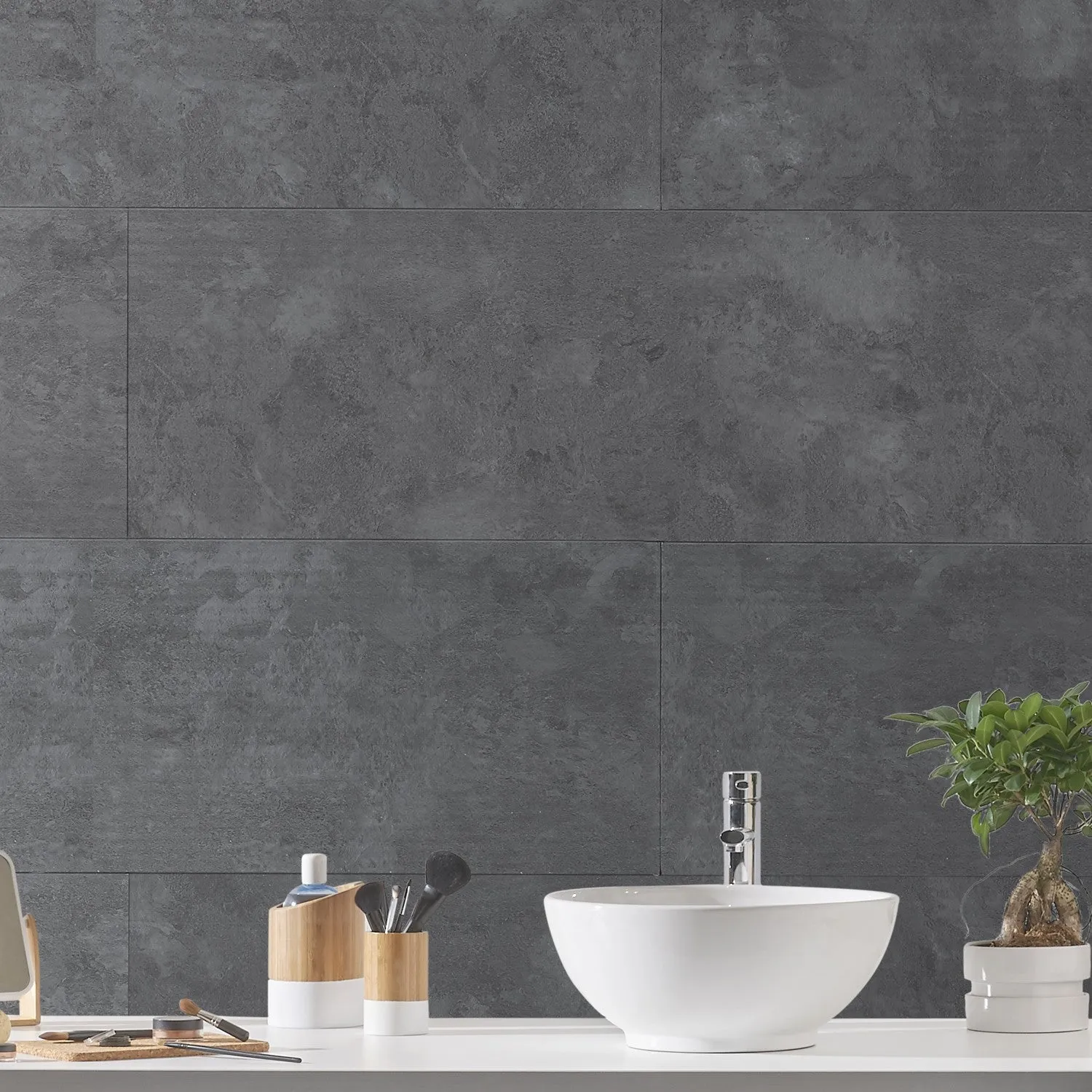 Grosfillex Element Wandverkleidung Beton Touch Grau Betonoptik