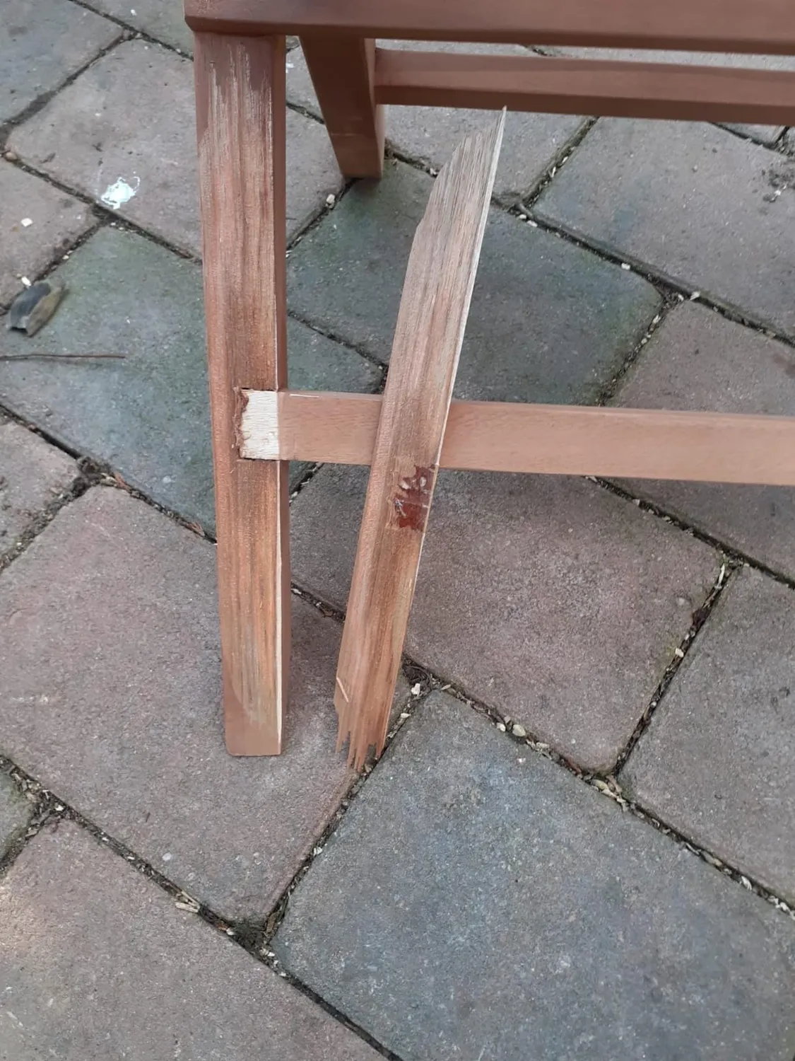 MR.DEKO Andover Klappstuhl Hochlehner Teakholz mit Armlehnen
