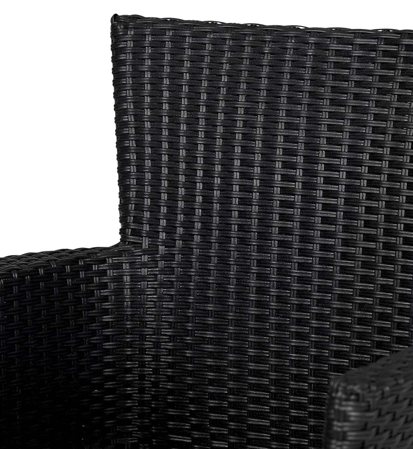 Envy Gartenmöbel-Set für 4 Personen Gartentisch Polyrattan schwarz stapelbar