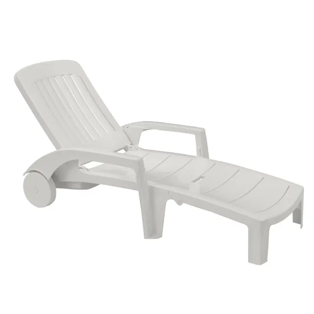 Grosfillex Miami Sonnenliege Weiß stapelbar