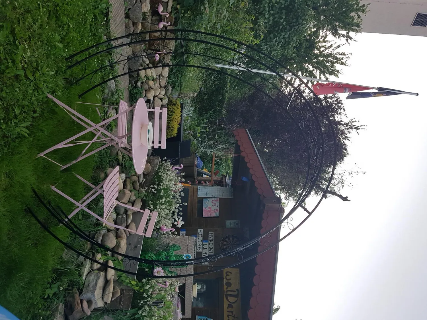 Garden-Pleasure Ovaler Rosenbogen Metall schwarz für Kletterpflanzen