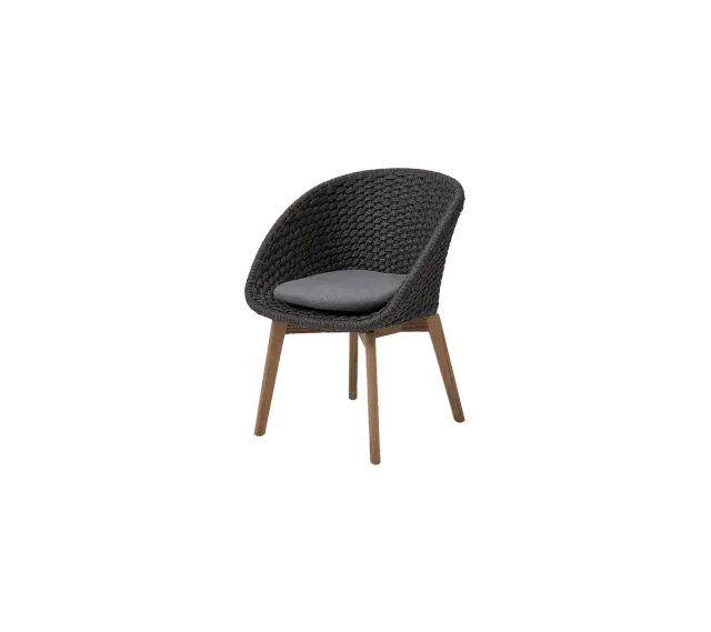 Cane-line Peacock Stuhl Dunkelgrau Teak Seil
