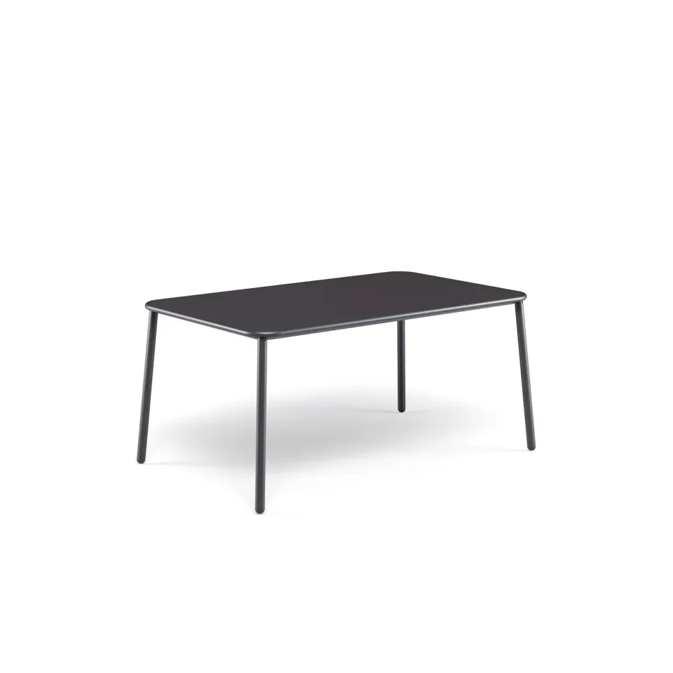 Emu Yard Esstisch Alu 160x97,5 cm Geflecht