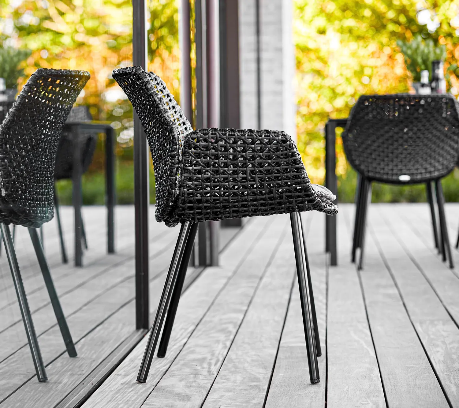 Cane-line Vibe Stuhl Schwarz Graphit Weave Geflecht Outdoor