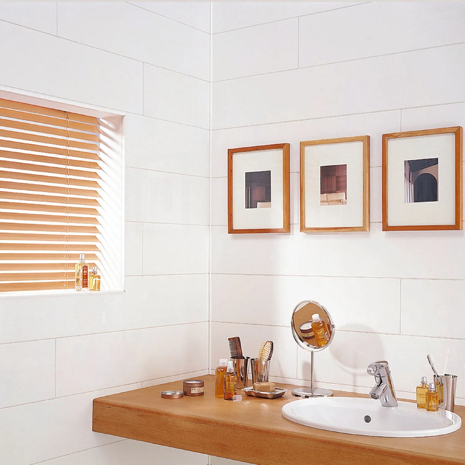 Grosfillex Element Compact Eco Wandpaneel Weiß Holz