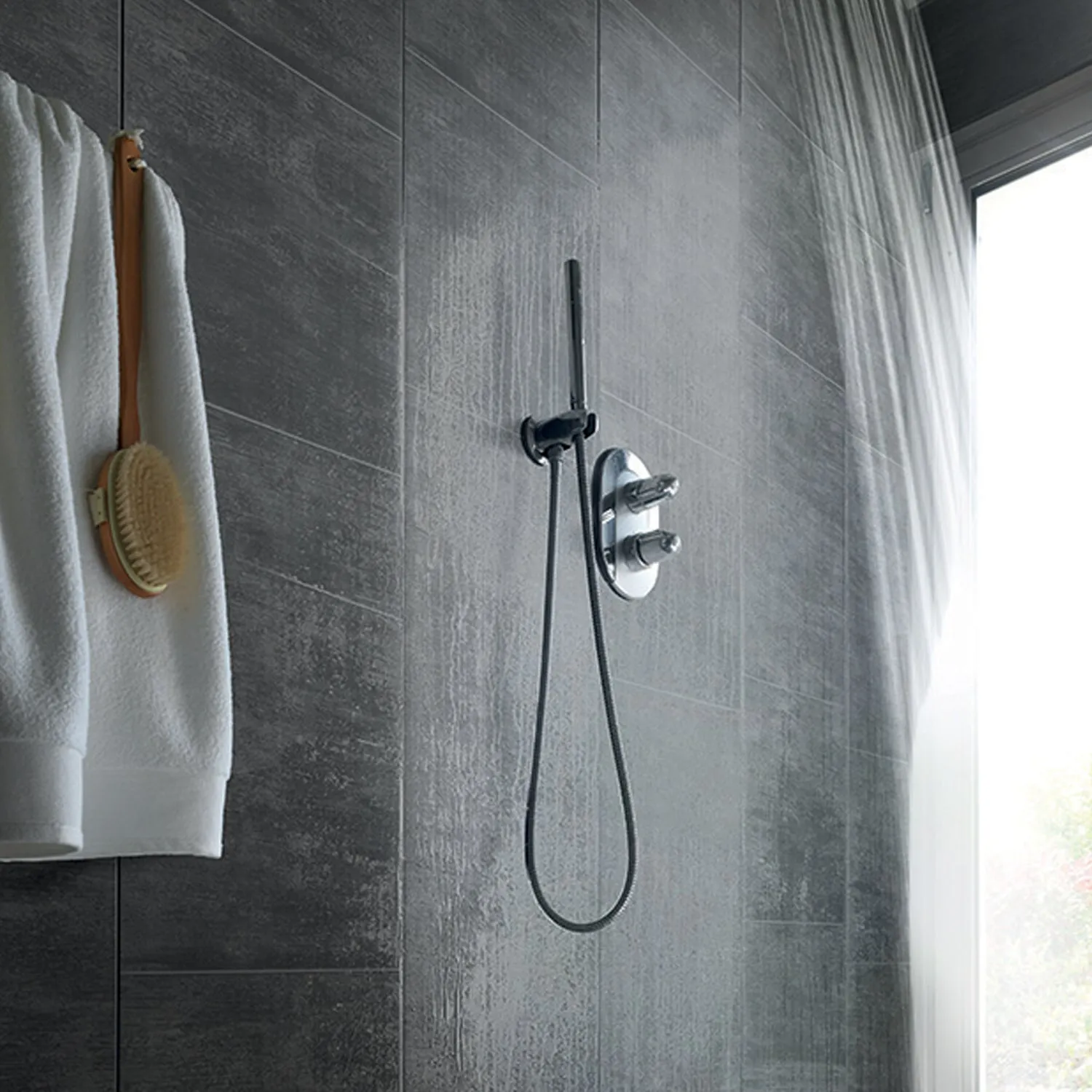 Grosfillex Element Mineral Wandpaneel Anthrazit Mosaik