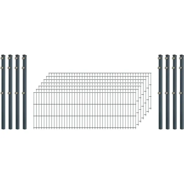 Industrie-Zaunset 8/6/8 Anthrazit 250/63cm 7 Matten