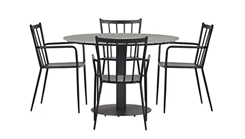 Envy Gartenmöbel-Set rund 110 cm 4 Personen Sprossenlehne