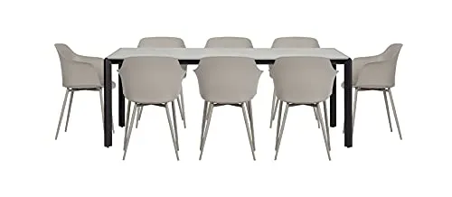Envy Gartenmöbel-Set 200 cm 8 Personen Betonoptik grau