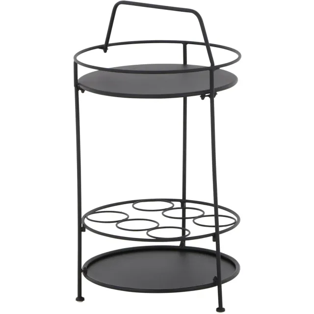 Bellamondo Siena Garden Siero Beistelltisch Stahl Ø 42 x 74 cm Schwarz