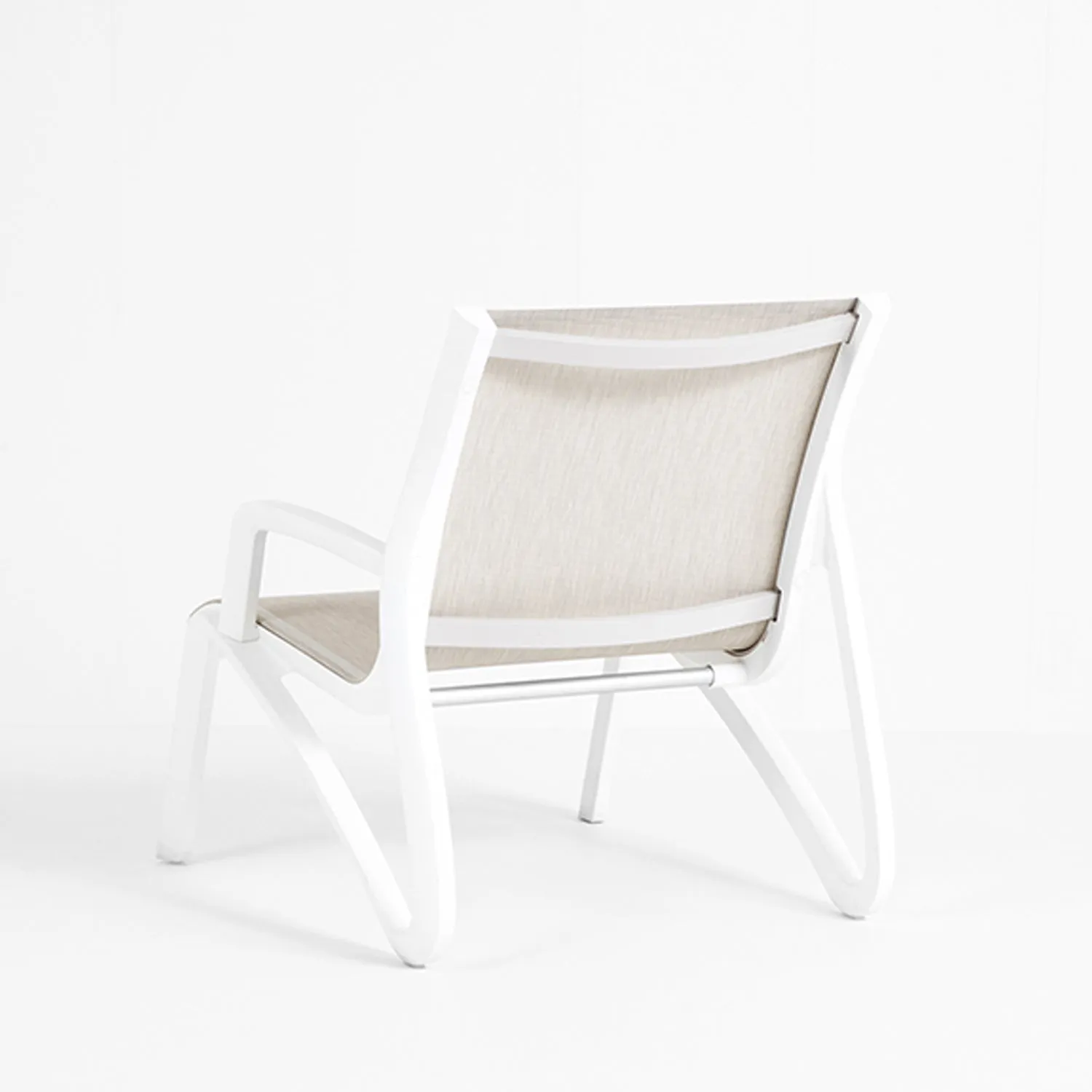 Grosfillex Sunset Loungesessel Garten Weiß Beige Outdoor