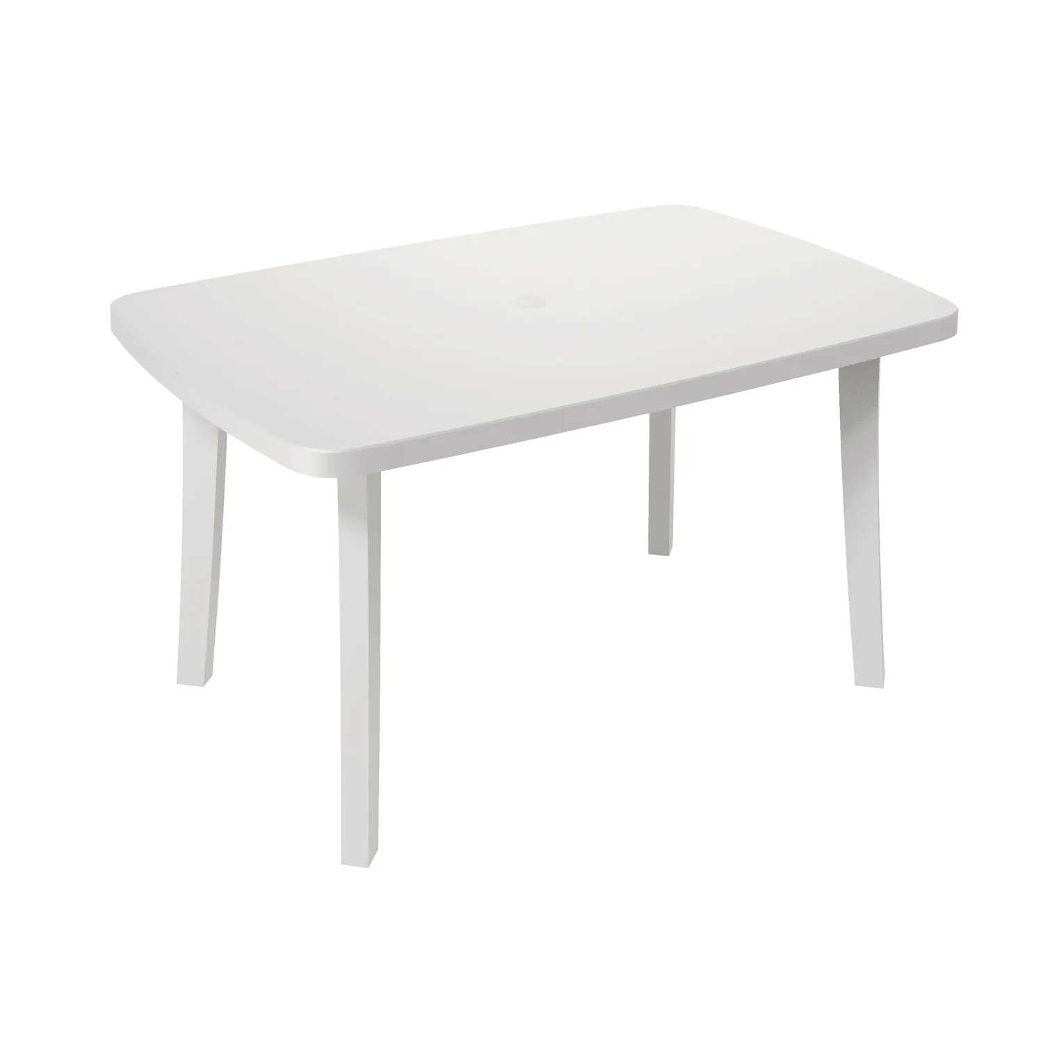 Grosfillex Miami 133x90 Gartentisch Weiß Kunststoff