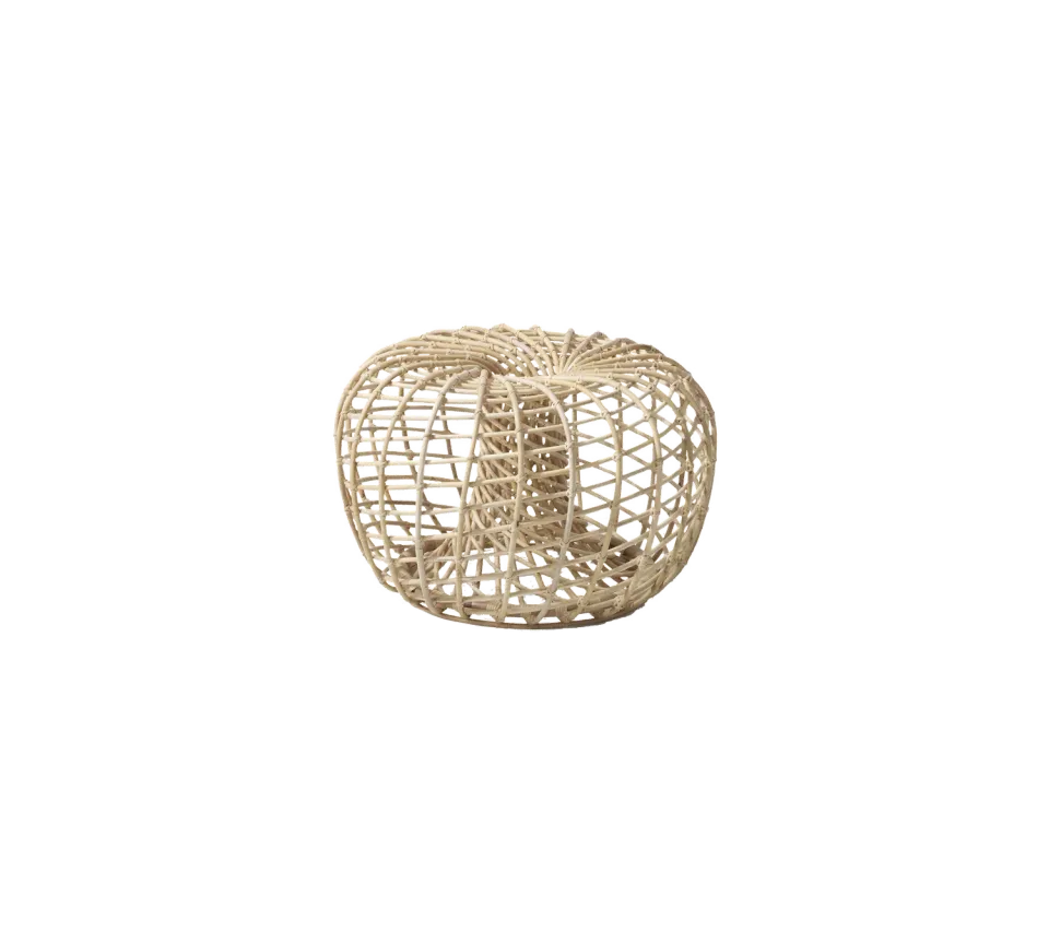 Cane-line Nest kleiner Hocker Natur Rattan ohne Glasplatte
