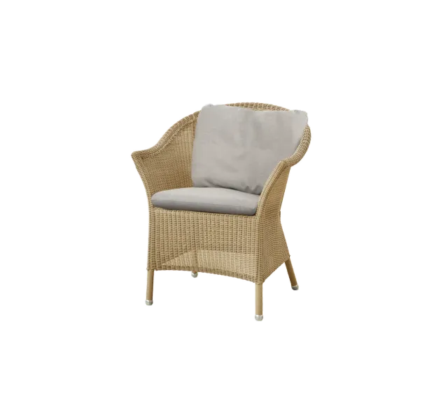 Cane-line Lansing chair Armlehnstuhl Taupe mit Sitzkissen Sand Natté wetterfest