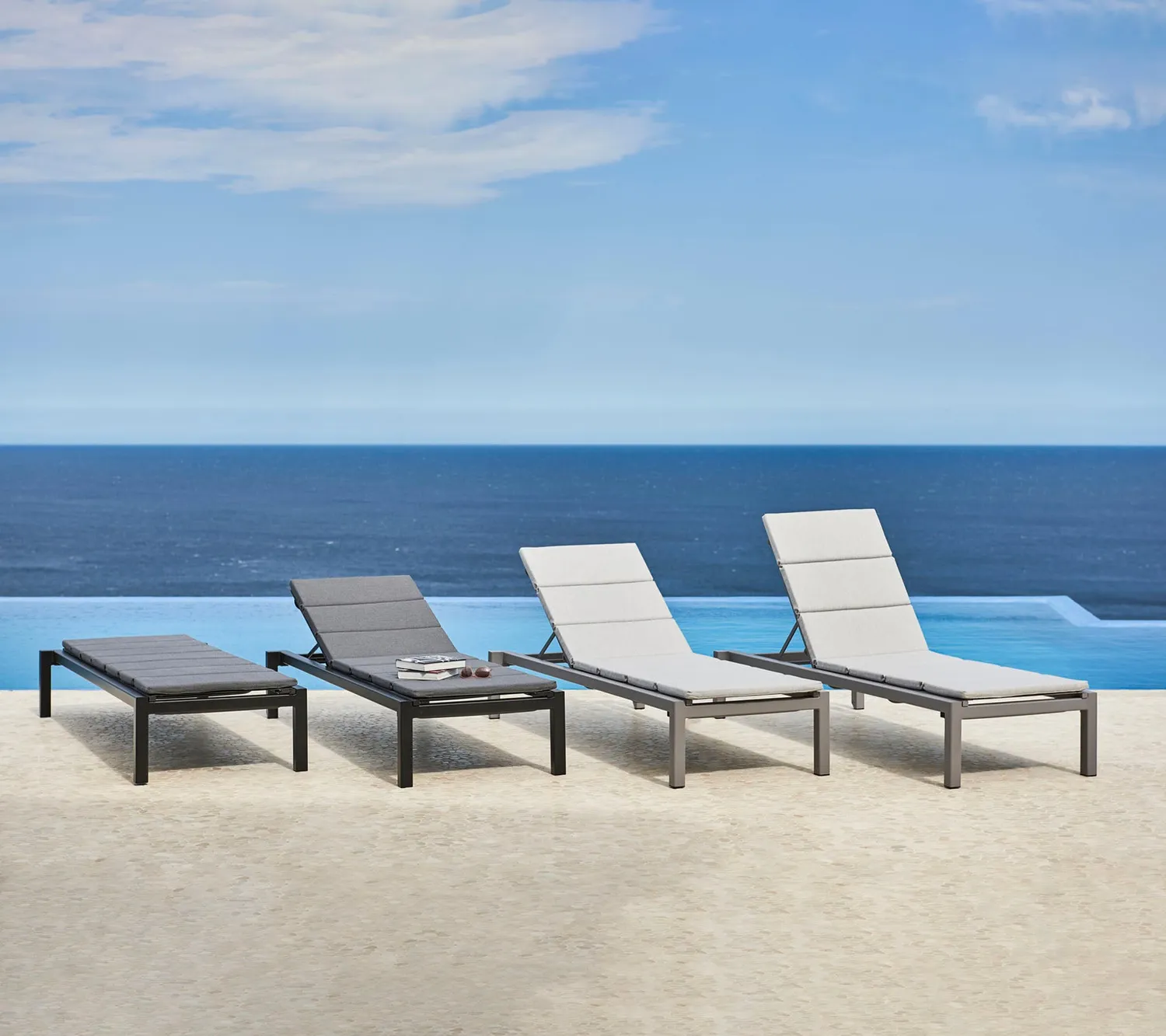 Cane-line Relax Sonnenliege Grau Tex Outdoor