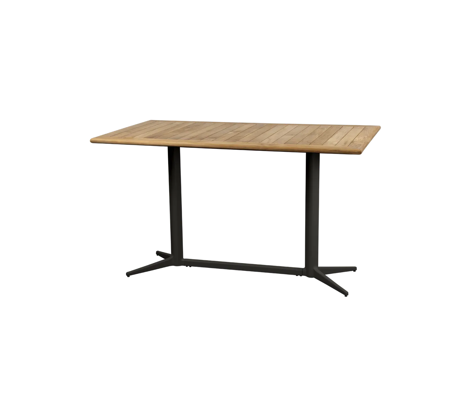 Cane-line Drop Cafétisch Teak Lava Grey Aluminium