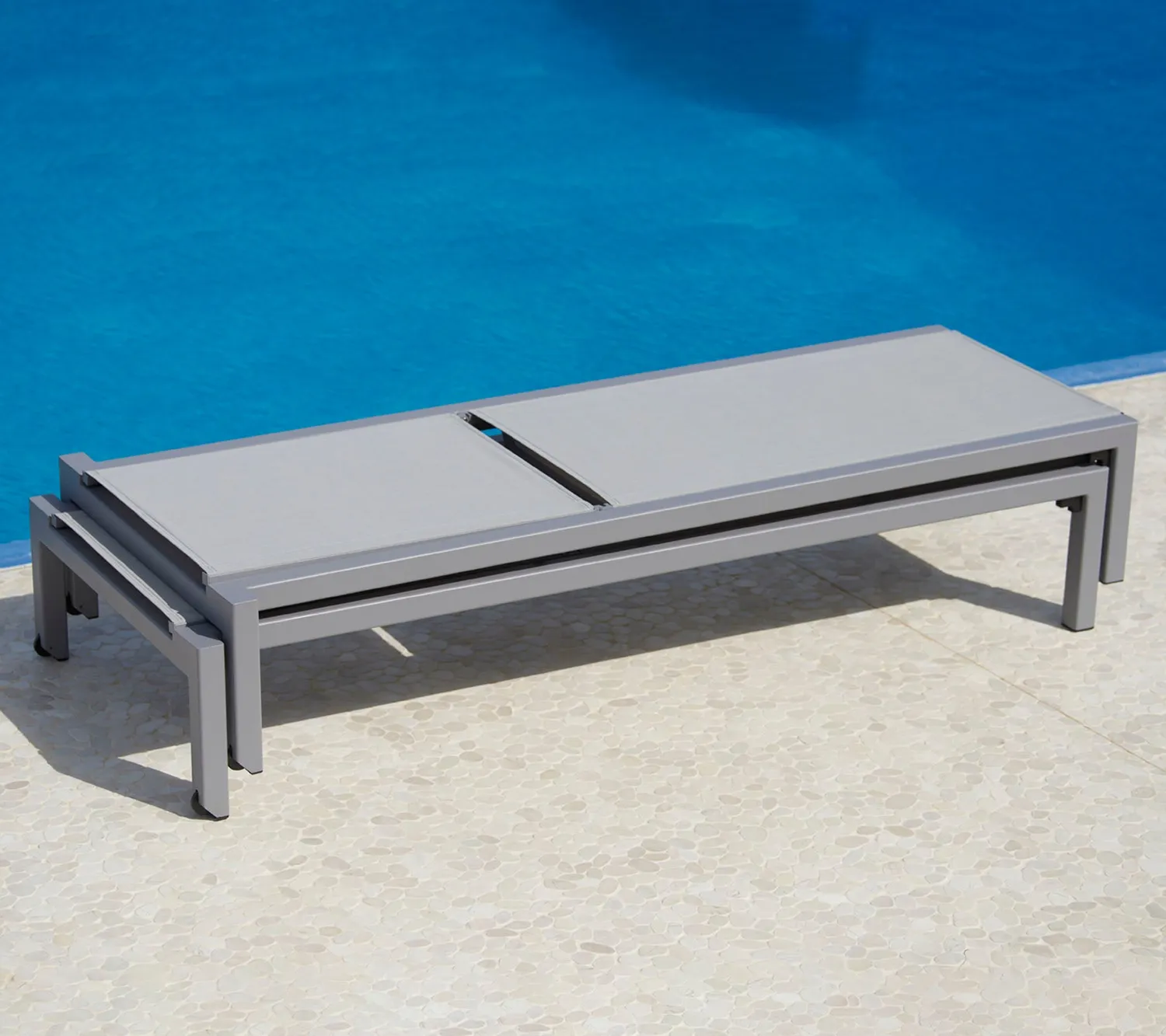 Cane-line Relax Sonnenliege Grau Tex Outdoor
