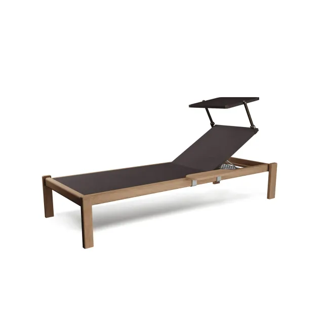 Emu Snooze Sonnenliege stapelbar Teak mit Rollen
