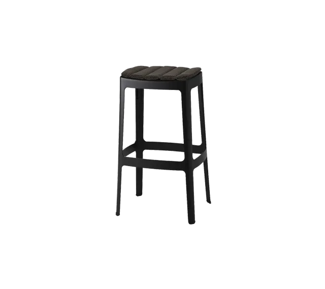 Cane-line Cut Barstuhl schwarz Alu stapelbar 76 cm