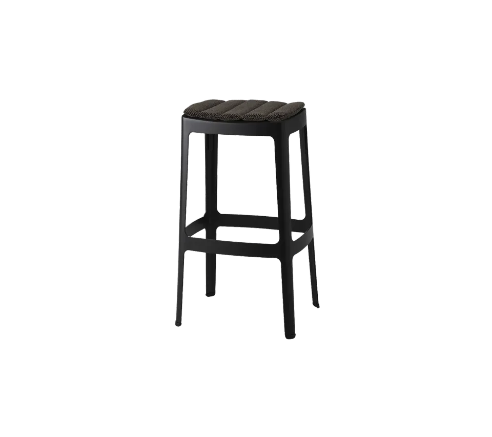 Cane-line Cut Barstuhl schwarz Alu stapelbar 76 cm