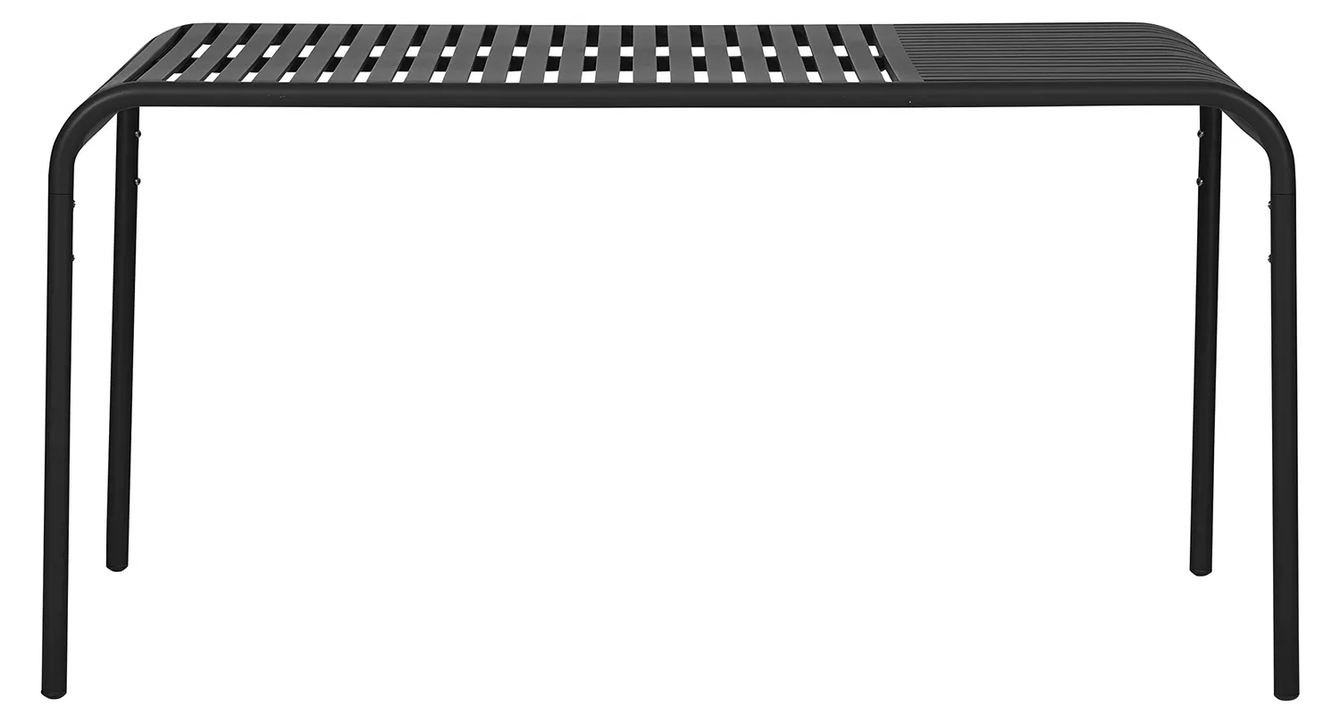 Envy Gartenmöbel-Set 6 Personen 150 cm schwarz Aluminium