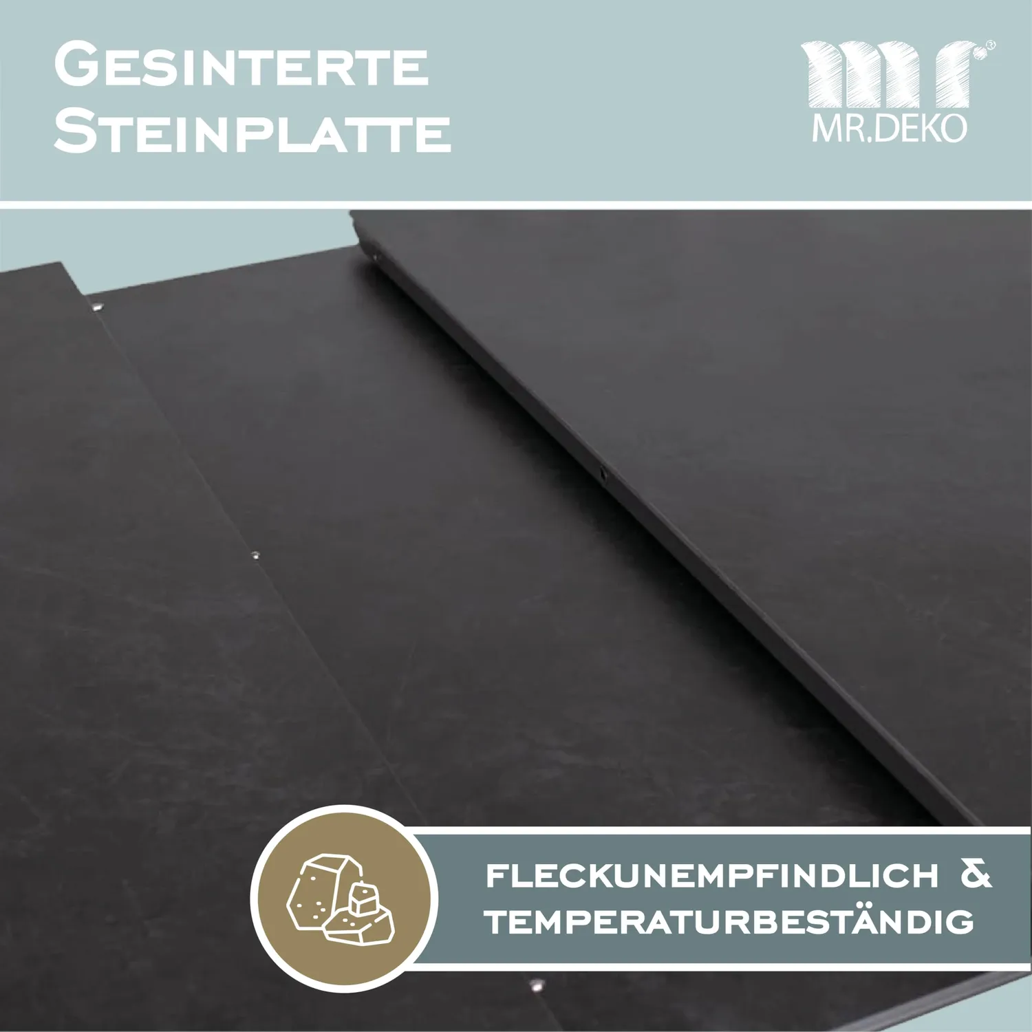 MR.DEKO Gartentisch ausziehbar 160/210x90 Keramik