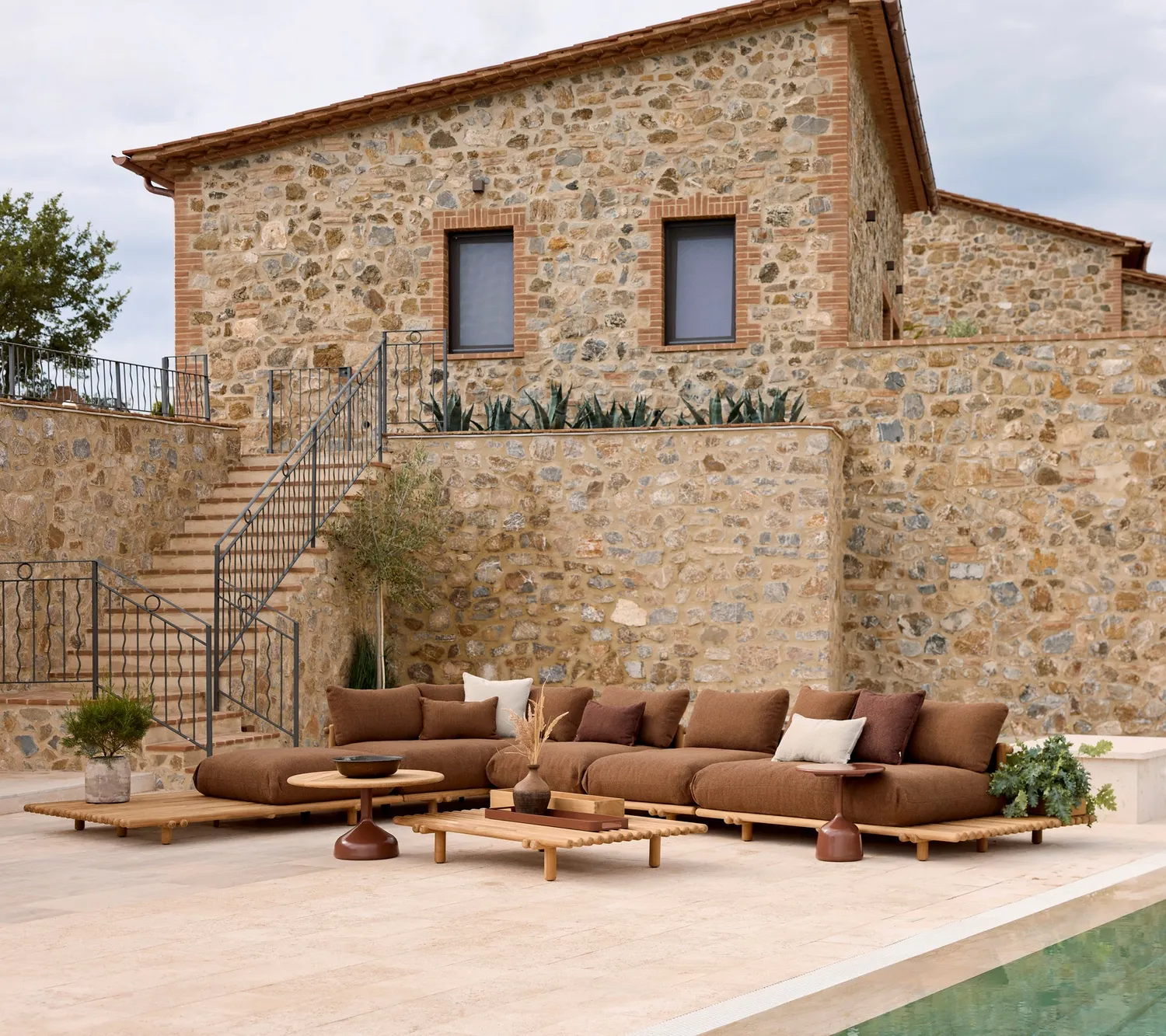 Cane-line Sticks Couchtisch Plattform Sand Alu Teak