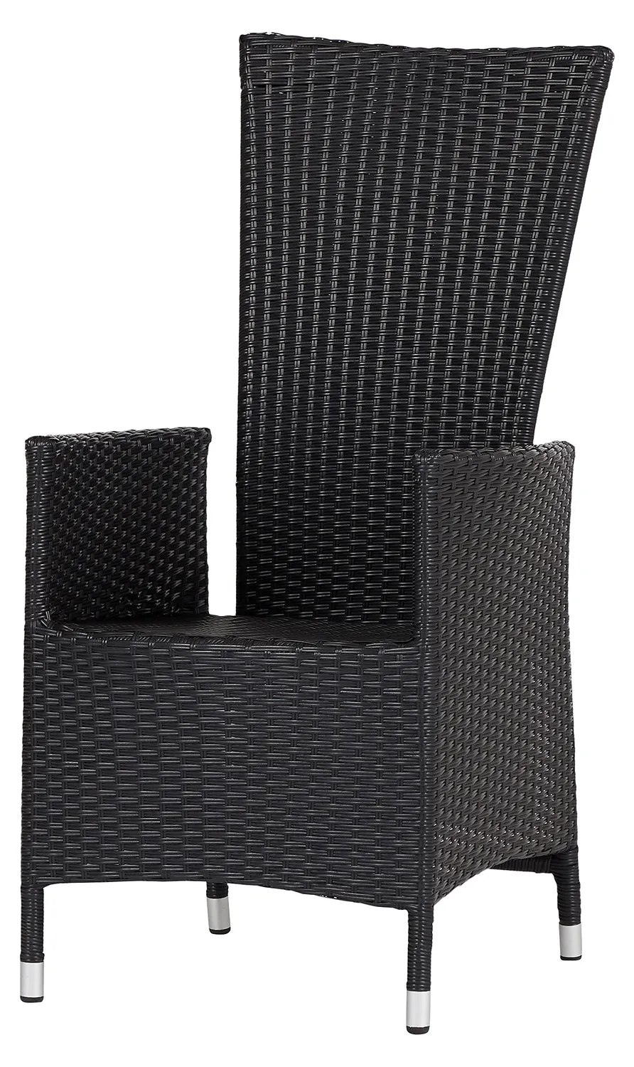 Envy Gartenmöbel-Set für 4 Personen Gartentisch Polyrattan schwarz Pumpe
