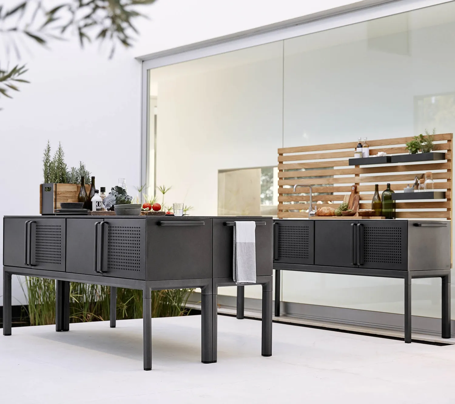 Cane-line Drop Teak Wand Küchenmodul Outdoor