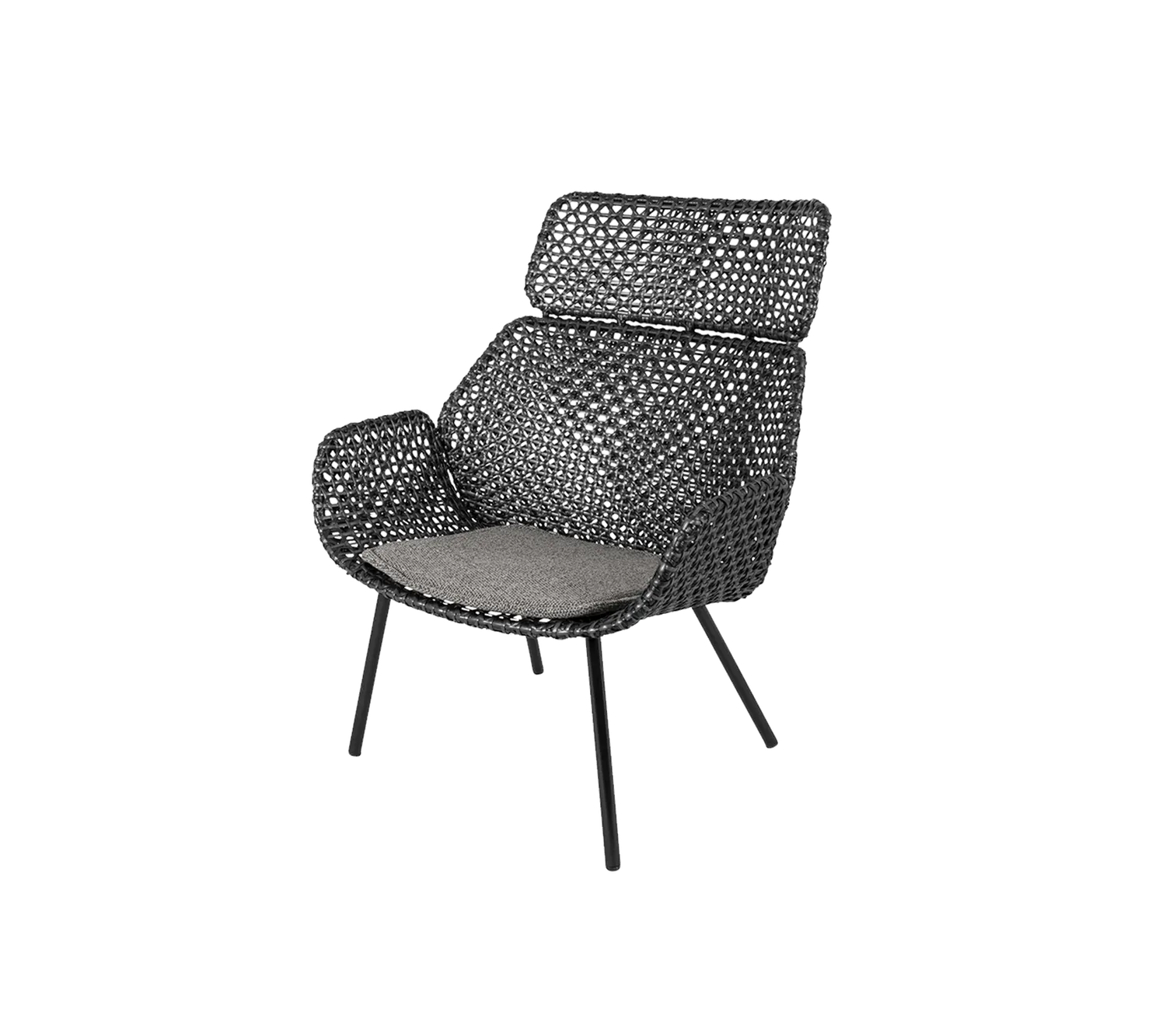 Cane-line Vibe Highback Stuhl Schwarz Graphit