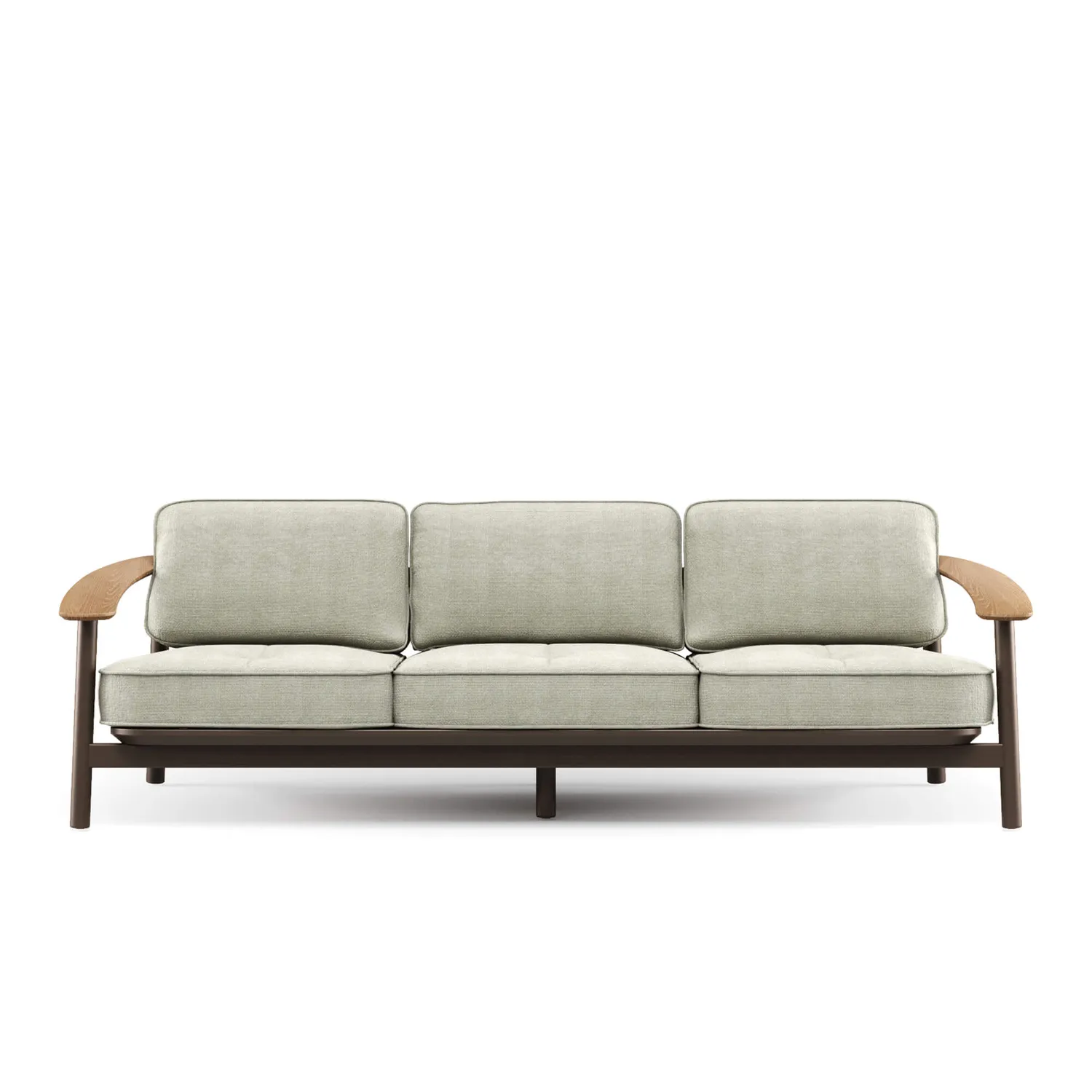 Emu Twins Gartensofa 3-Sitzer Alu-Teak