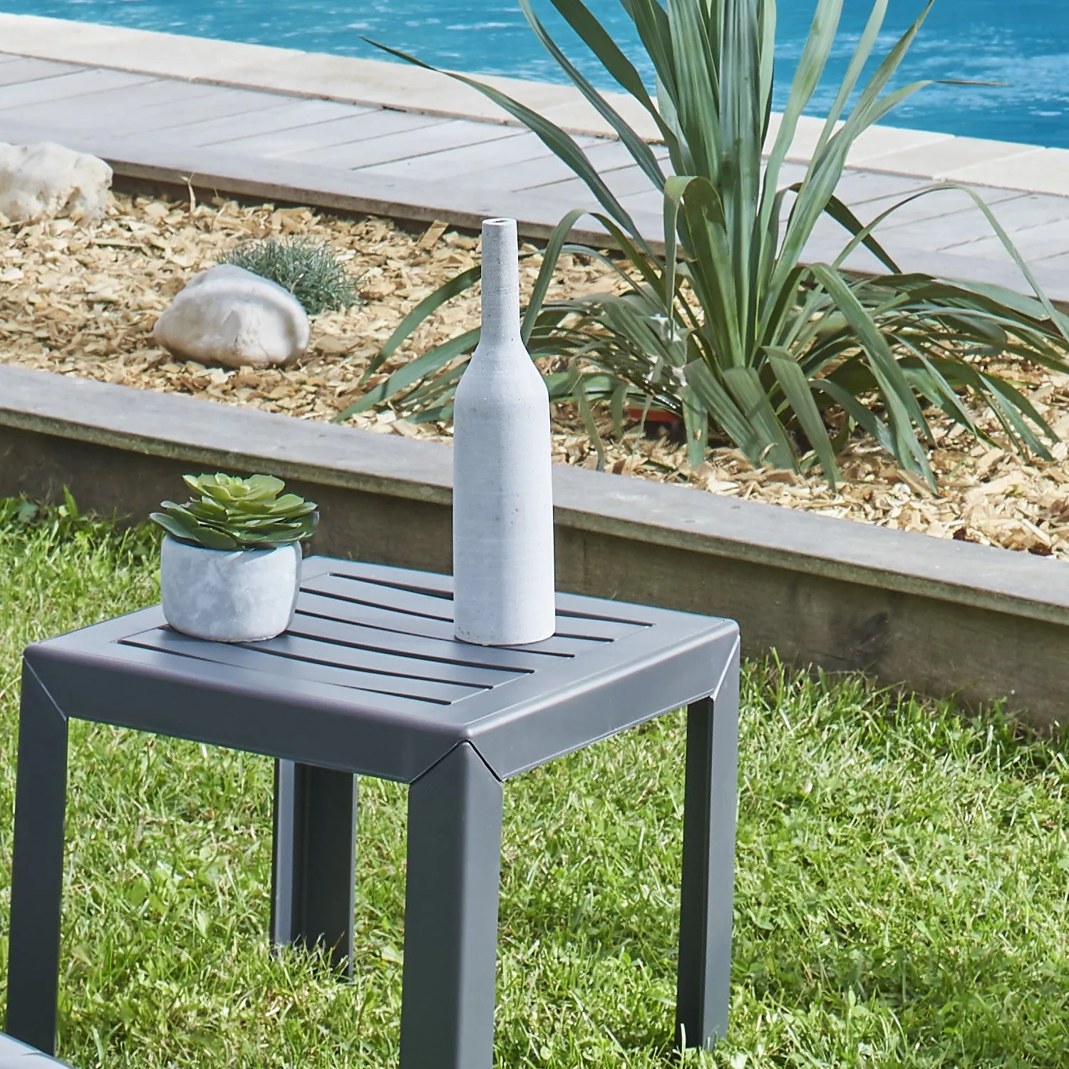 Grosfillex Miami Couchtisch Weiß Kunststoff